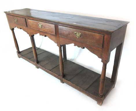 A 18th century and later oak dresser base, - Image 4 of 4