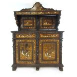 An 19th century Italian walnut and marquetry didarn,