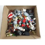 A large collection of loose Lego consisting of various series and ages to include Lego City fire