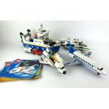 A collection of larger part Lego sets to include a Lego Creator ferry, space shuttle,