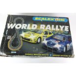 A boxed Scalextric World Rallye set to include a Renault Megane Diac,