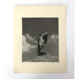 (?) Tina, a driftwood stump, signed, photograph, in the manner of Edward Weston,