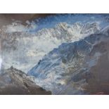 Lincoln Rowe (20th Century), 'Kangchenjunga Yalung Face', signed by the artist and numbered 19/100,