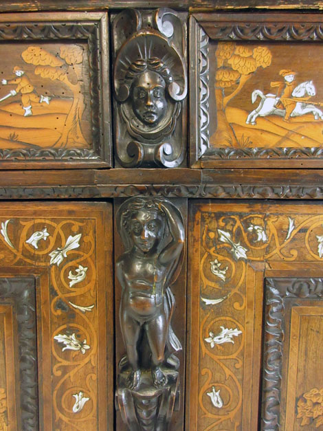 An 19th century Italian walnut and marquetry didarn, - Image 5 of 5