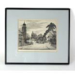 Gertrude Hayes (1872 - 1956), 'Rugby School Chapel', signed in pencil, etching, 27 x 22 cm,