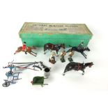 A collection of Britain farm figures to include a General Purpose Plough with box,