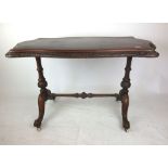 A Victorian burr walnut and walnut table,