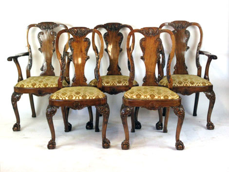 A set of twelve (ten plus two) reproduction dining chairs in the 18th century style, - Image 3 of 3