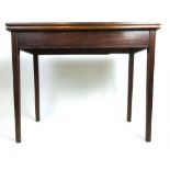 A late 18th century mahogany tea table,