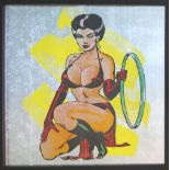 ALLEN JONES RA, 'Kneeling Woman,' circa 1975, original silkscreen printed on tinfoil,