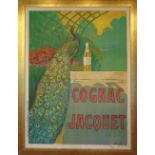 CAMILLE BOUCHET 'COGNAC JACQUET', original lithographic poster, 159cm x 120cm, framed.