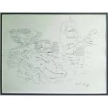 RAOUL DUFY, 'Baigneuse', original etching, circa 1930, signed in the plate, 47cm x 61cm,