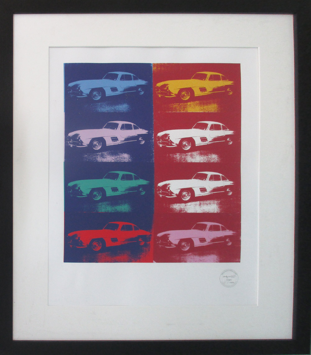 AFTER ANDY WARHOL, 'Mercedes 300 SL', serigraph,