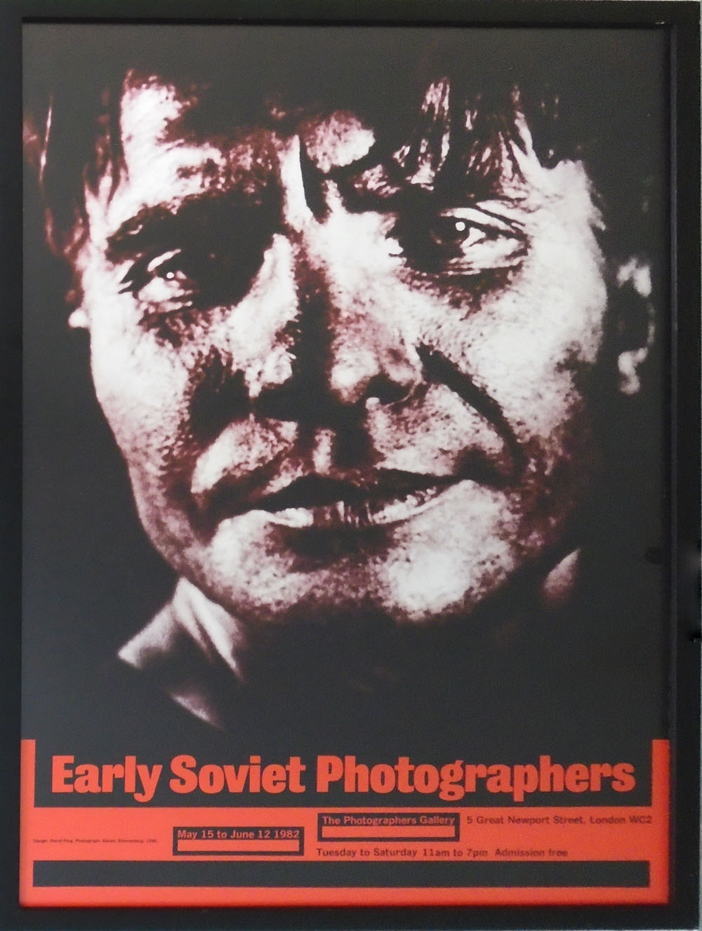 ABRAM SHTERENBERG, 'Early Soviet photographers', exhibition poster, 75cm x 50cm, framed and glazed.