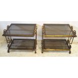 LOW TABLES, a pair,