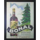 CHARLES LEMMEL 'BONAL', lithographic poster, 121cm x 91cm, framed.
