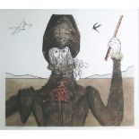 SALVADOR DALI, 'Don Quixote', lithograph, numbered in pencil, 42cm x 47cm, framed.