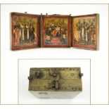 TRIPTYCH TRAVELLING ICON, brass,