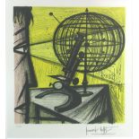 AFTER BERNARD BUFFET, 'Le microscope', 1969, lithograph in colours, on Arches watermarked paper,