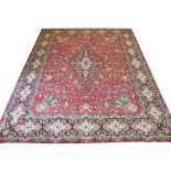 SIGNED MASHAD CARPET, 393cm x 297cm,