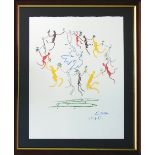 AFTER PABLO PICASSO, 'Danse de la Paix', lithograph, edition combat pour la Paix, s.p.a.d.e.m.