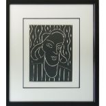 HENRI MATISSE, 'Teeny', linocut, 1938, signed and dated in the plate, 37cm x 30cm,