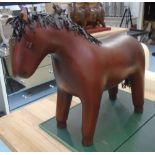 LEATHER HORSE, 56cm H.