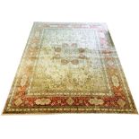 VERY FINE PURE SILK PERSIAN TEHRAN DESIGN CARPET, 312cm x 247cm,