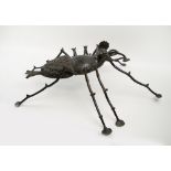 BRONZE SPIDER, West African, of imposing proportions, 76cm x 70cm overall.