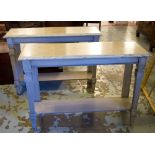 CONSOLE TABLES, a pair,