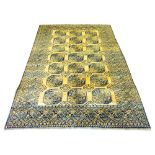 FINE VINTAGE GOLD AFGHAN CARPET, 365cm x 236cm,