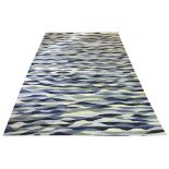 CONTEMPORARY KILIM BY VENTIQUE, 299cm x 201cm, with all over wave design.