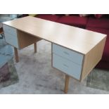 DESK, from John Lewis, 'Docker Desk', with four white drawers, 160cm L x 60cm W x 75cm H.