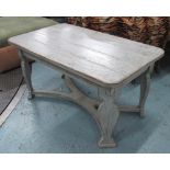 LOW TABLE, Continental, wooden in distressed grey painted finish, 120cm x 70cm x 62cm H.