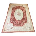 AUBUSSON SAVONNERIE DESIGN CARPET, 266cm x 176cm.