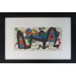 JOAN MIRO, 'Miro Sculptor-Portugal', original lithograph in colours, 1974,