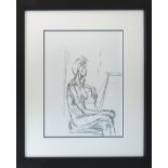 ALBERTO GIACOMETTI, 'Nude profile', lithograph, 1961, framed and glazed.