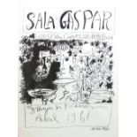 PABLO PICASSO, 'Sala Gaspar drawings of Picasso' original lithograph, 1961,