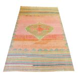 VINTAGE FLAT WEAVE CARPET, 252cm x 154cm, contemporary polychrome design.