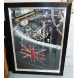 WALL DECORATION, of the dashboard of a sports car, 92cm x 72cm.