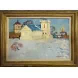 SHISHKO GRIGORY GORDEEVICH (Russian, 1923-1964), 'Winter, oil on canvas, 1976,