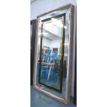 MIRROR, bevelled, of large proportions Italian contemporary style with stepped border,