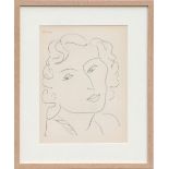 HENRI MATISSE, 'Tete de Femme J18', collotype 1943, limited edition 950,