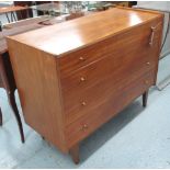 CHEST, 1970's sapele with four long drawers, 107cm x 85cm x 45cm D.