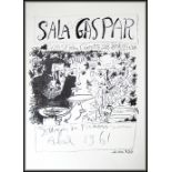 PABLO PICASSO, 'Sala Gaspar drawings of Picasso' original lithograph, 1961,