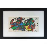 JOAN MIRO, 'Miro Sculptor-Italy', original lithograph in colours, 1974,