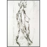 ALBERTO GIACOMETTI, 'Nude in Profile', original lithograph, 1961, ref.