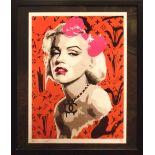 DEATH NYC, 'Monroe Pop Art', print embossed, artist proof,