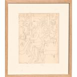 JEAN COCTEAU, 'Le Maurais lieu XVII', line cut on velin pur Fil LaFuma, 1923, edition: 625,