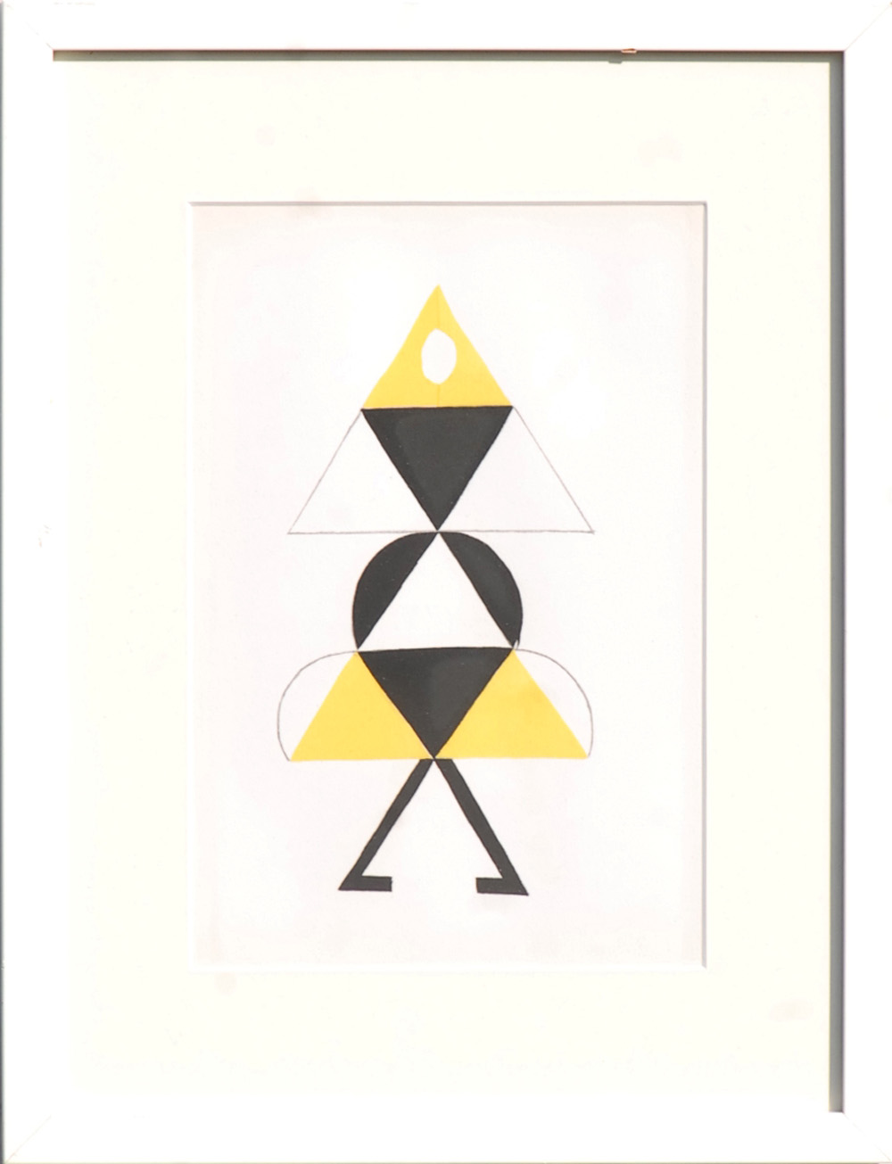 SONIA DELAUNAY, 'La Danseuse Jaune pour l'entracte du coeur à Gaz', pochoir, 1969, Edition: 650,